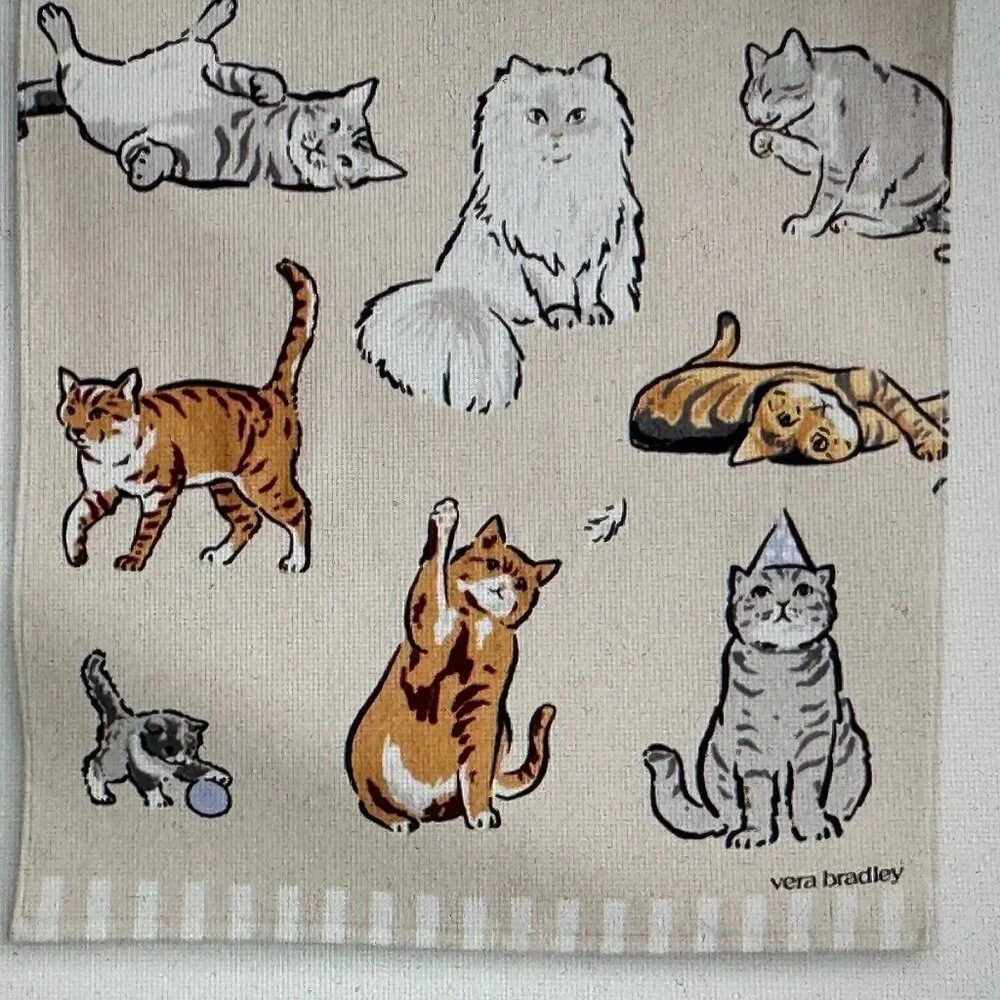 VERA BRADLEY A CAT'S LIFE BEACH TOWEL:NWT CATS